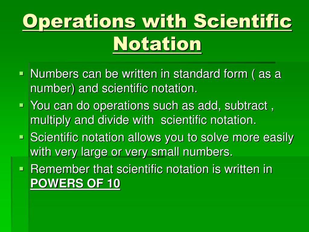 PPT - Scientific Notation PowerPoint Presentation, free download - ID