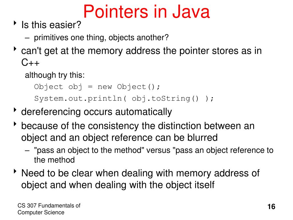 PPT Java Basics Pointers and Object Variables Topic 3 PowerPoint