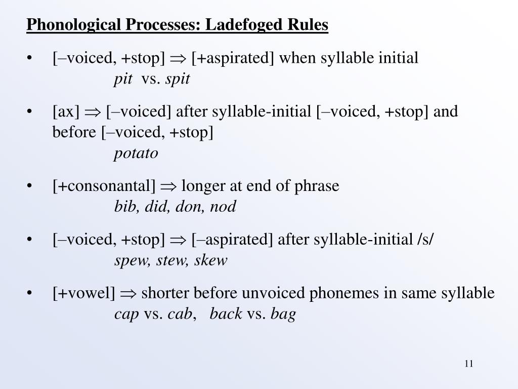 PPT CS 551/651 Structure of Spoken Language Lecture 6 Phonological