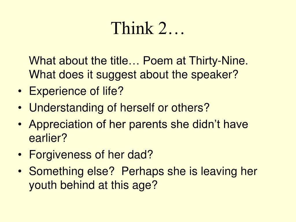 PPT Poem at ThirtyNine PowerPoint Presentation, free