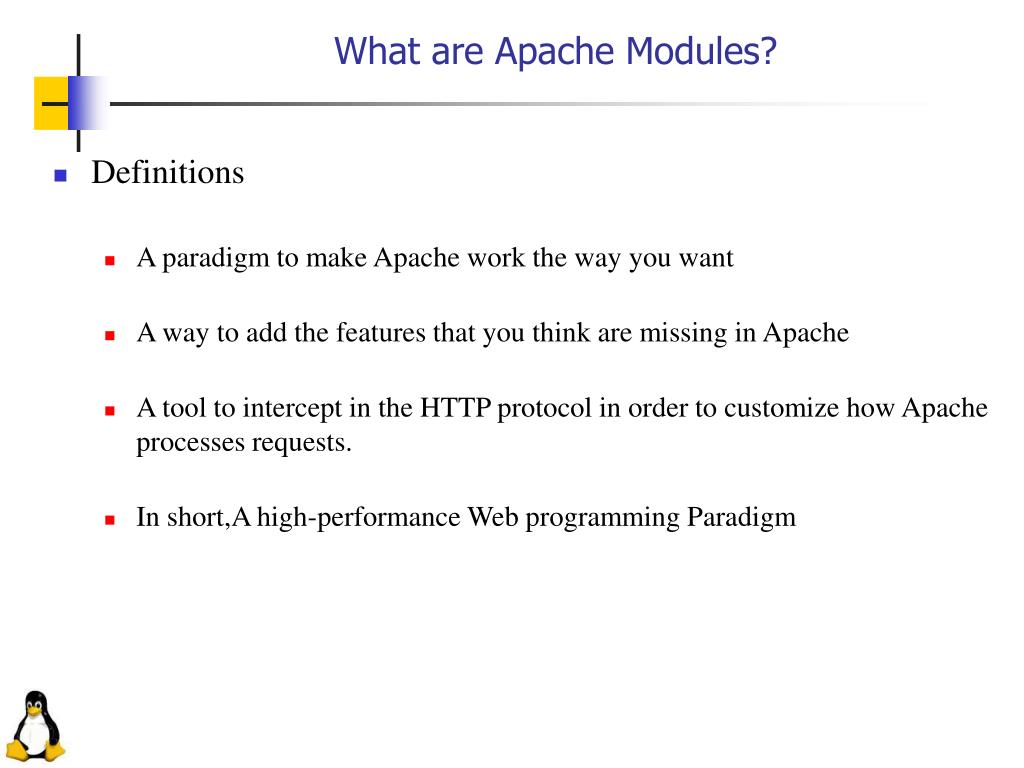 PPT Introduction to Writing Apache Modules PowerPoint Presentation
