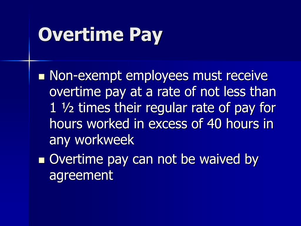 PPT AN OVERVIEW OF MINIMUM WAGE AND OVERTIME REQUIREMENTS FOR STATE AGENCIES PowerPoint