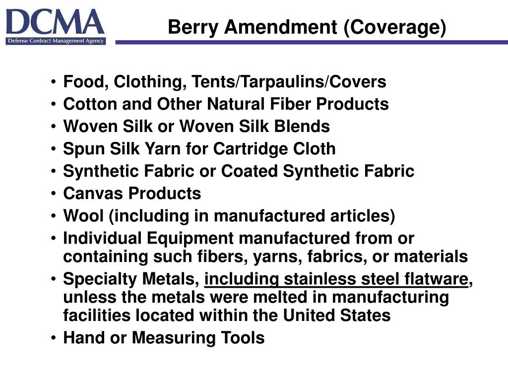 PPT Berry Amendment Presented By Dave Riley Deputy District Counsel