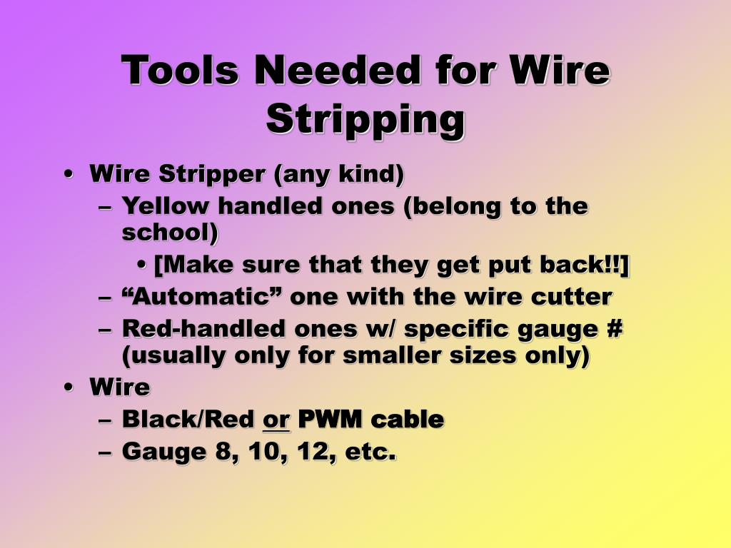 PPT Basic Wire Stripping PowerPoint Presentation, free download ID