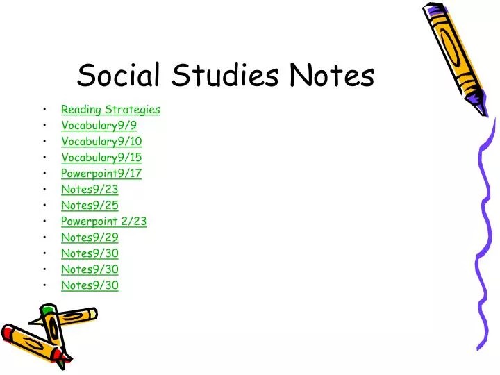 PPT Social Studies Notes PowerPoint Presentation, free download ID