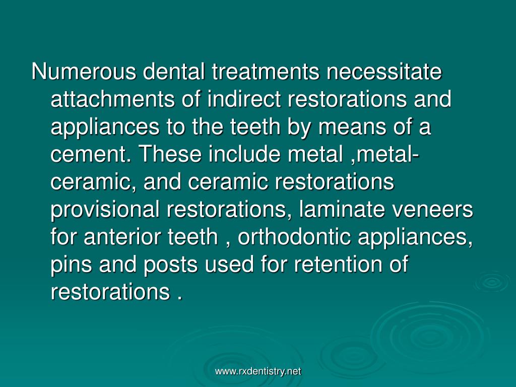 PPT DENTAL CEMENTS AS LUTING AGENTS PowerPoint Presentation, free