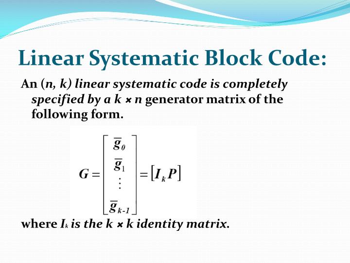 PPT Linear Block Codes PowerPoint Presentation ID583570