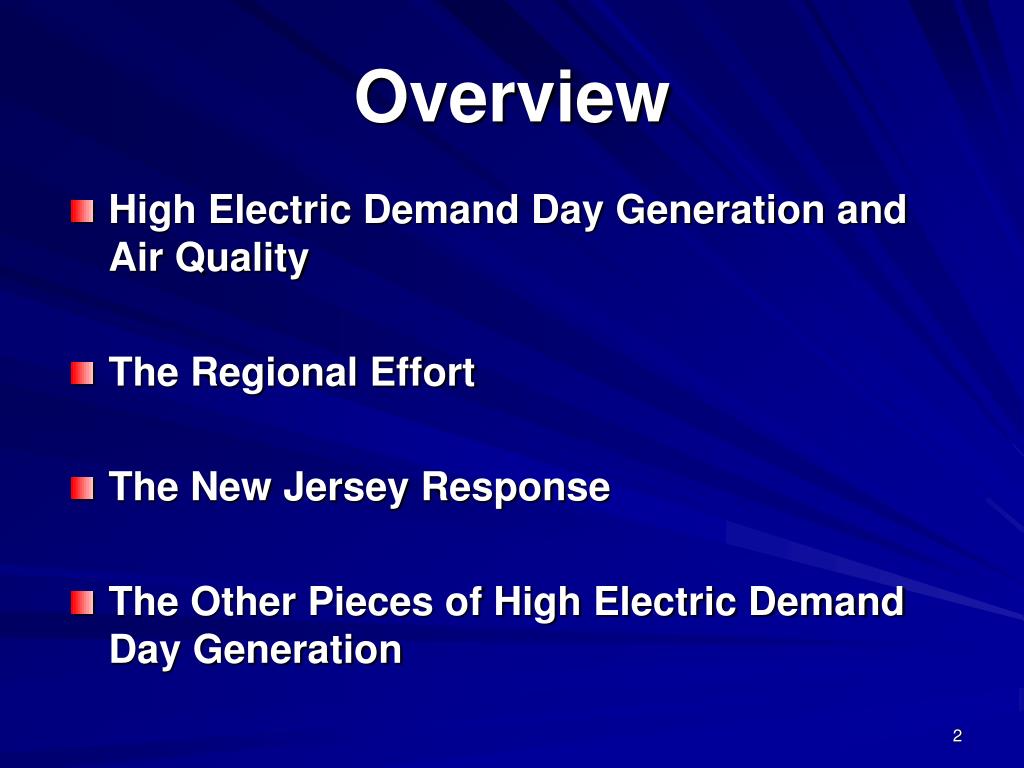 PPT Electric Generation on High Electric Demand Days PowerPoint