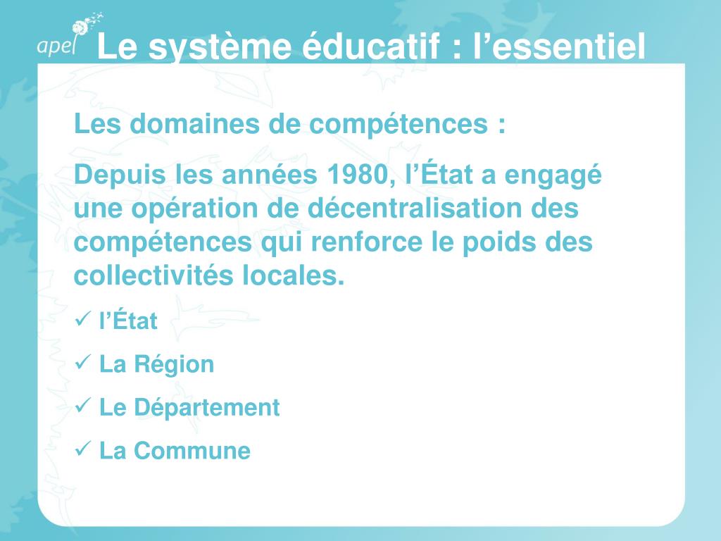 Le système éducatif français France Education international