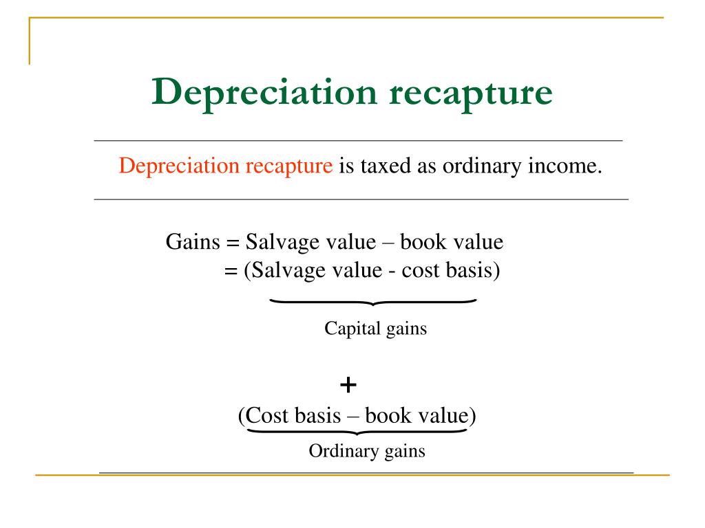 PPT Chapter 8 Depreciation and Taxes PowerPoint Presentation