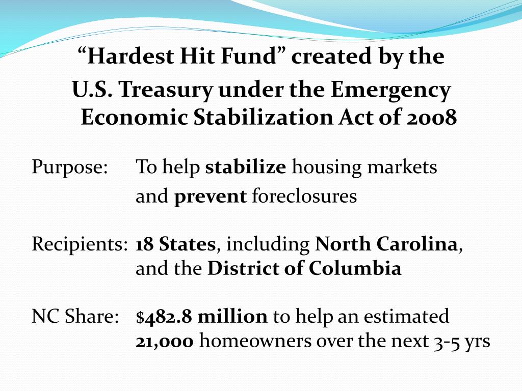 PPT NC Foreclosure Preventio n Fund PowerPoint Presentation, free