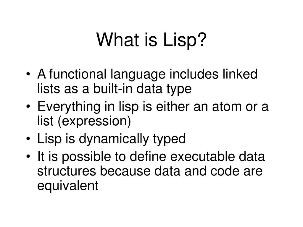 PPT Basic Lisp PowerPoint Presentation, free download ID5872