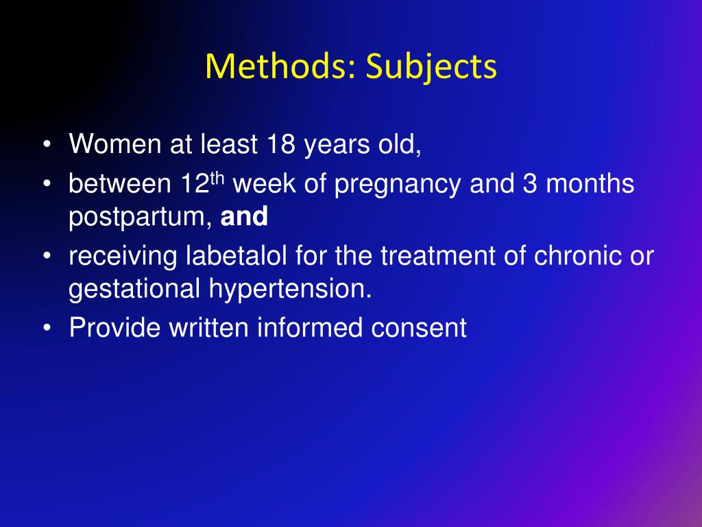 PPT Labetalol in Hypertension During Pregnancy