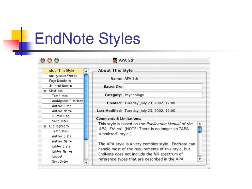 PPT EndNote 101 PowerPoint Presentation, free download ID58755
