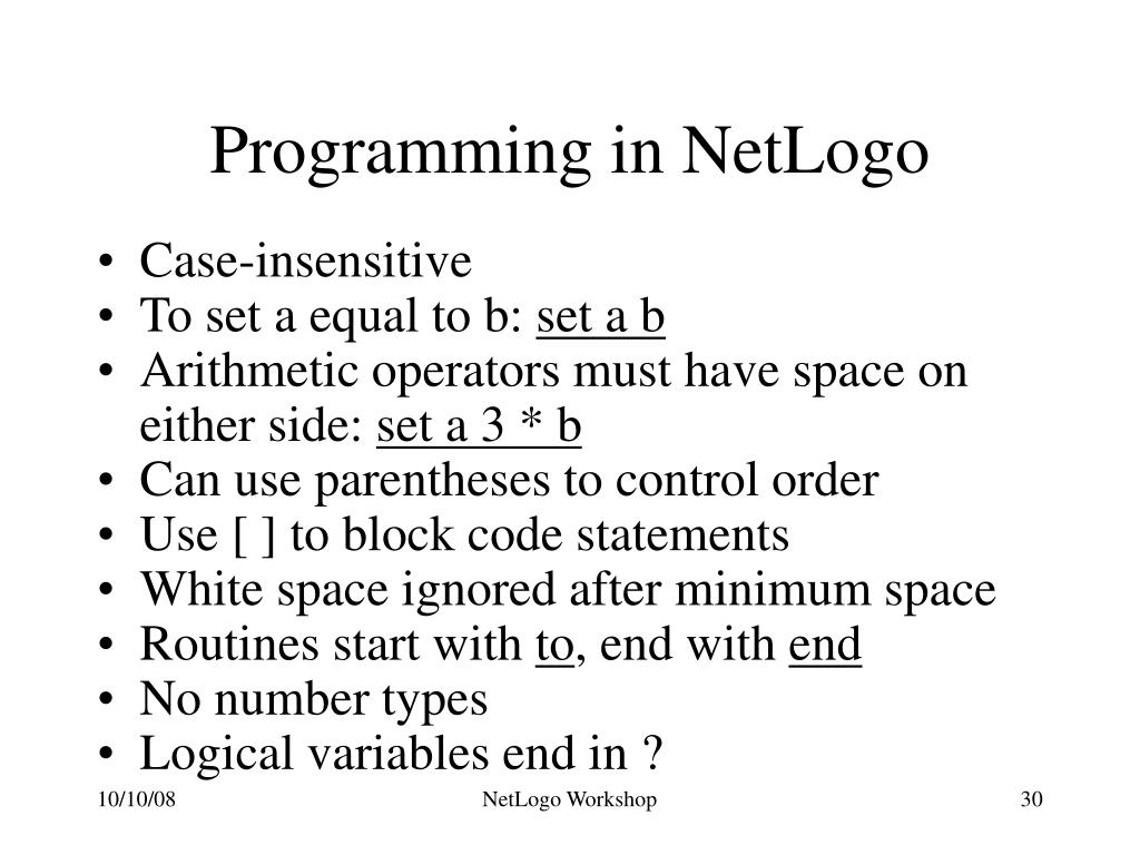 PPT NetLogo PowerPoint Presentation, free download ID587568