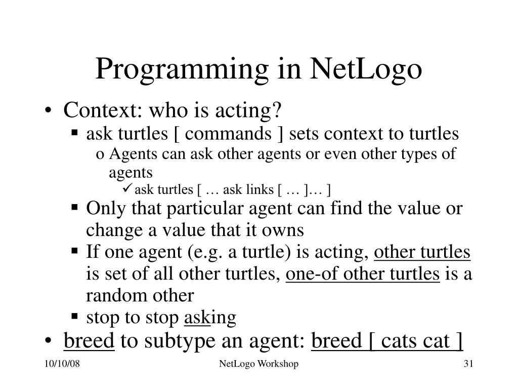 PPT NetLogo PowerPoint Presentation, free download ID587568