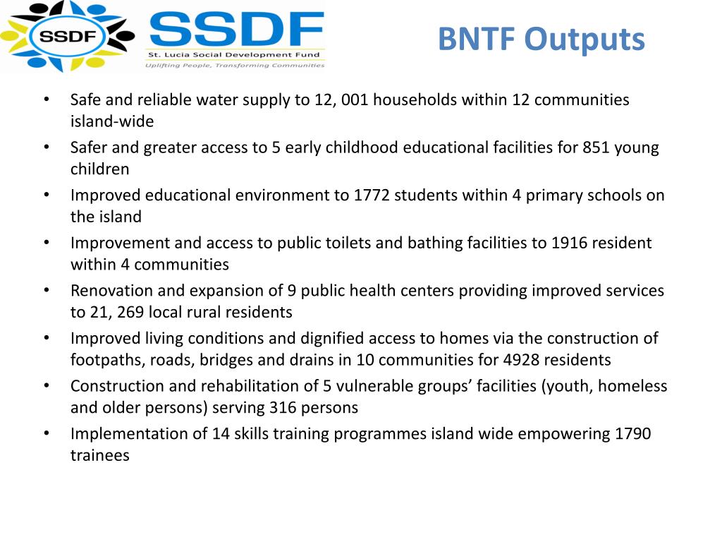 PPT SSDF Championing Social Protection Programmes in St. Lucia Mr