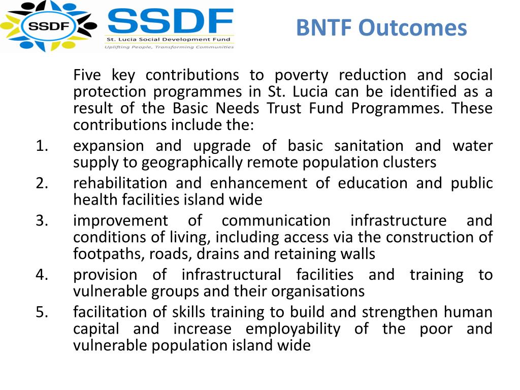 PPT SSDF Championing Social Protection Programmes in St. Lucia Mr