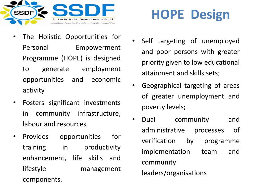 PPT SSDF Championing Social Protection Programmes in St. Lucia Mr