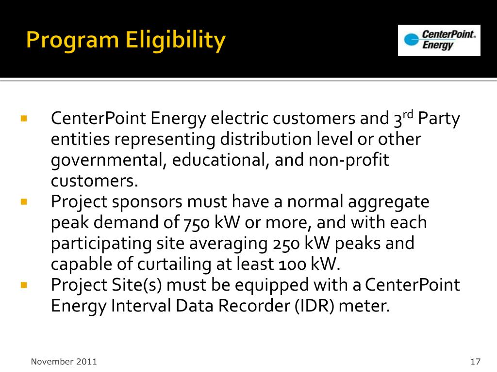 PPT CenterPoint Energy 2012 Commercial Load Management PowerPoint Presentation ID587938