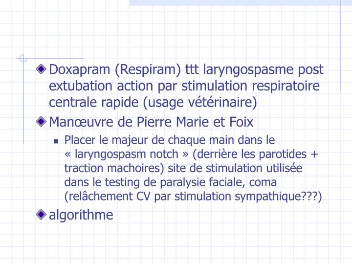 PPT LARYNGOSPASME en Pédiatrie PowerPoint Presentation ID588157