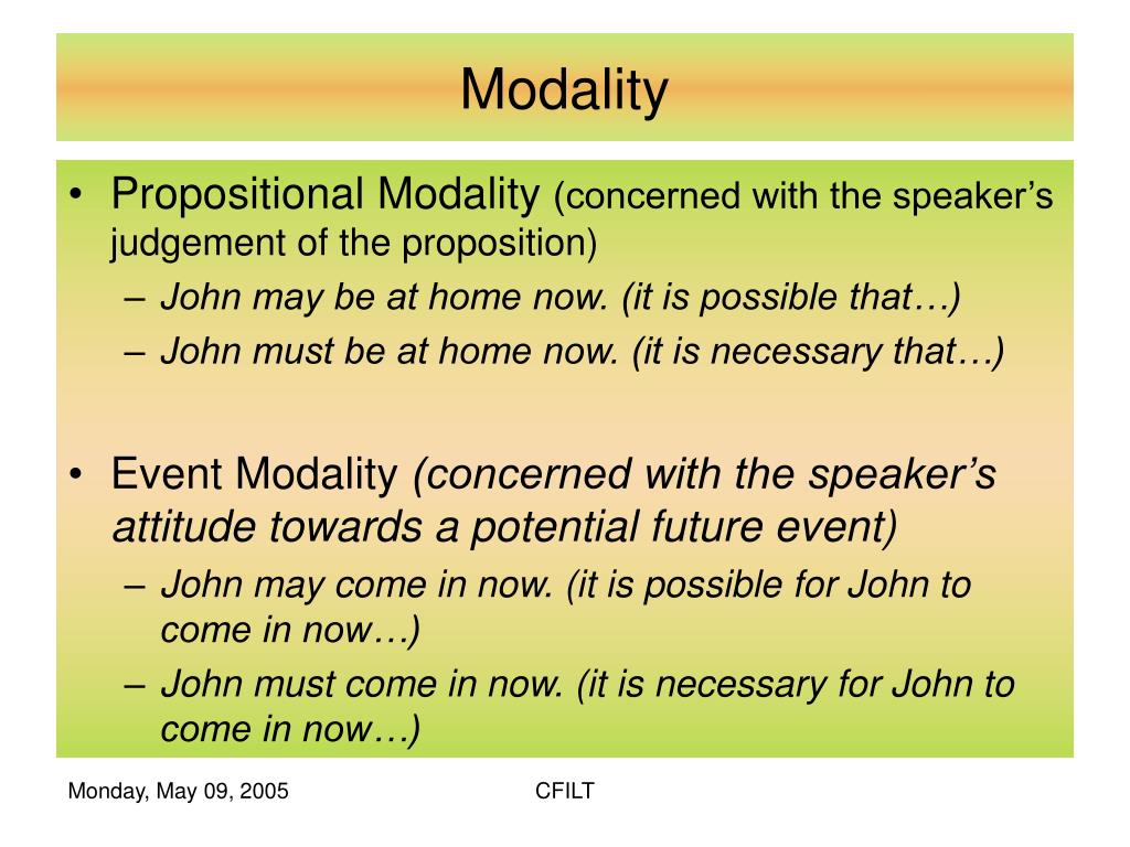 PPT Mood and Modality PowerPoint Presentation, free download ID590500