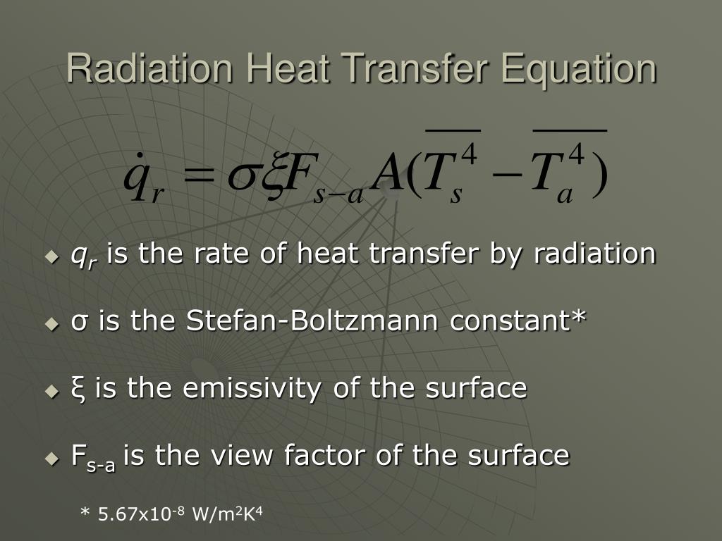 PPT Natural and Forced Convection and Radiation Heat Transfer from a