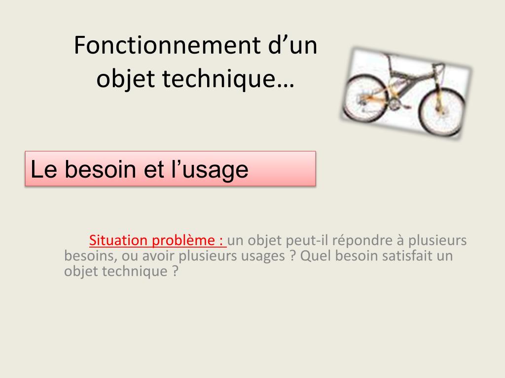 PPT Fonctionnement d’un objet technique… PowerPoint Presentation ID