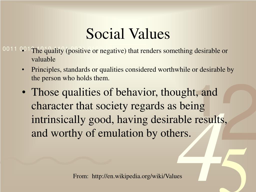PPT Overview of Different Types of Values PowerPoint Presentation