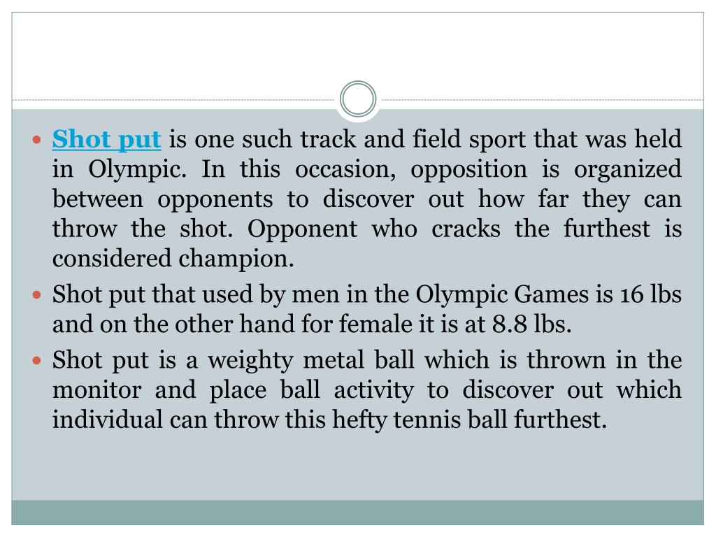 PPT Guidelines to Win Shot Put Game PowerPoint Presentation, free