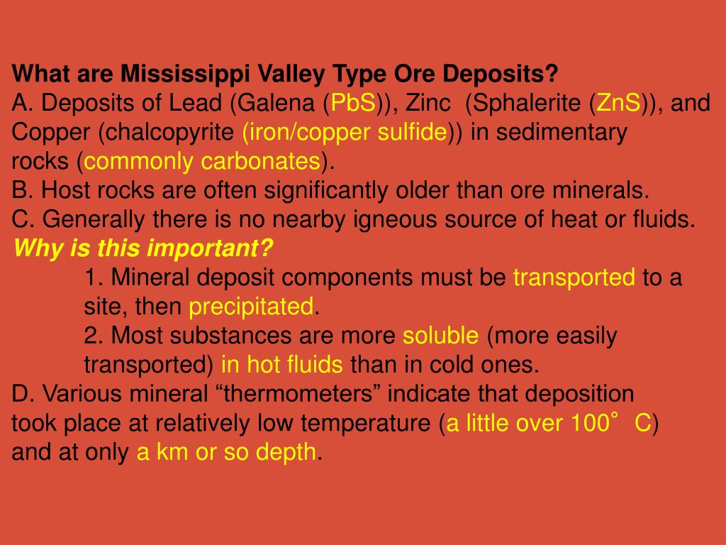PPT Mississippi Valley Type Mineral Deposits PowerPoint Presentation
