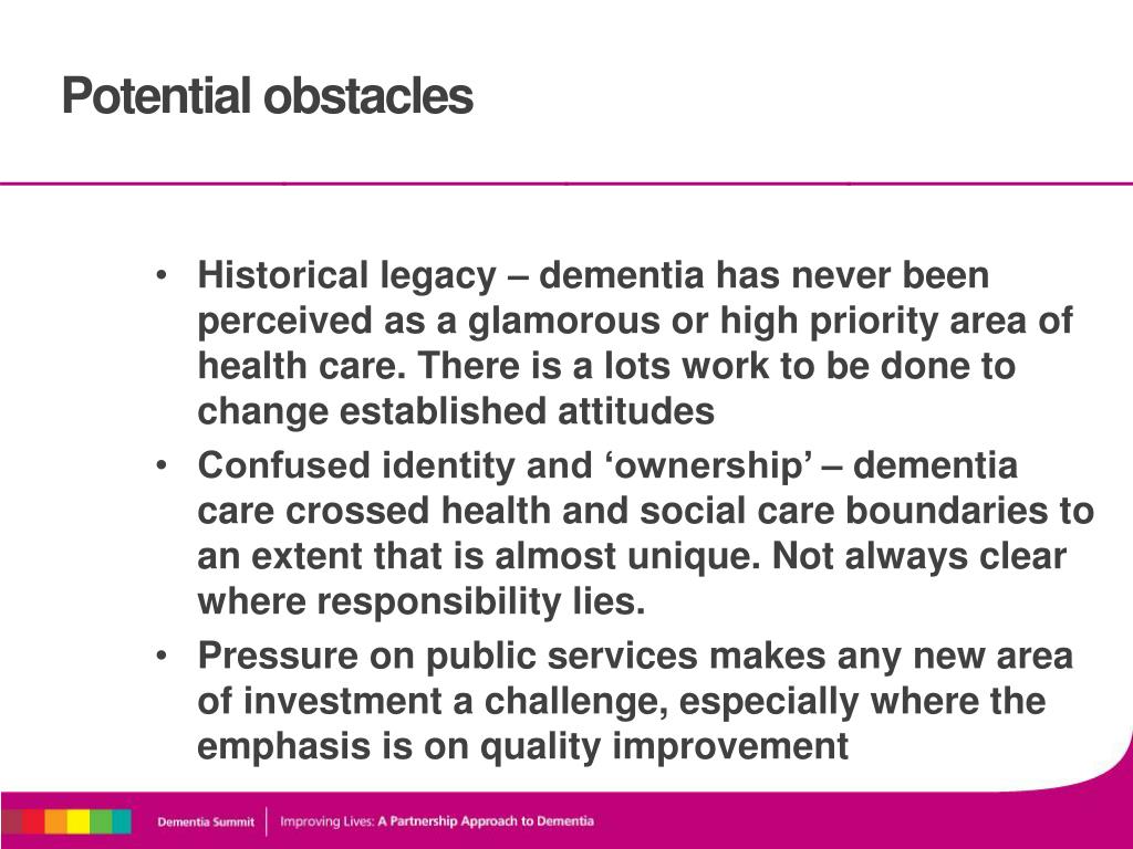 PPT Dementia Summit Improving Lives A Partnership Approach to