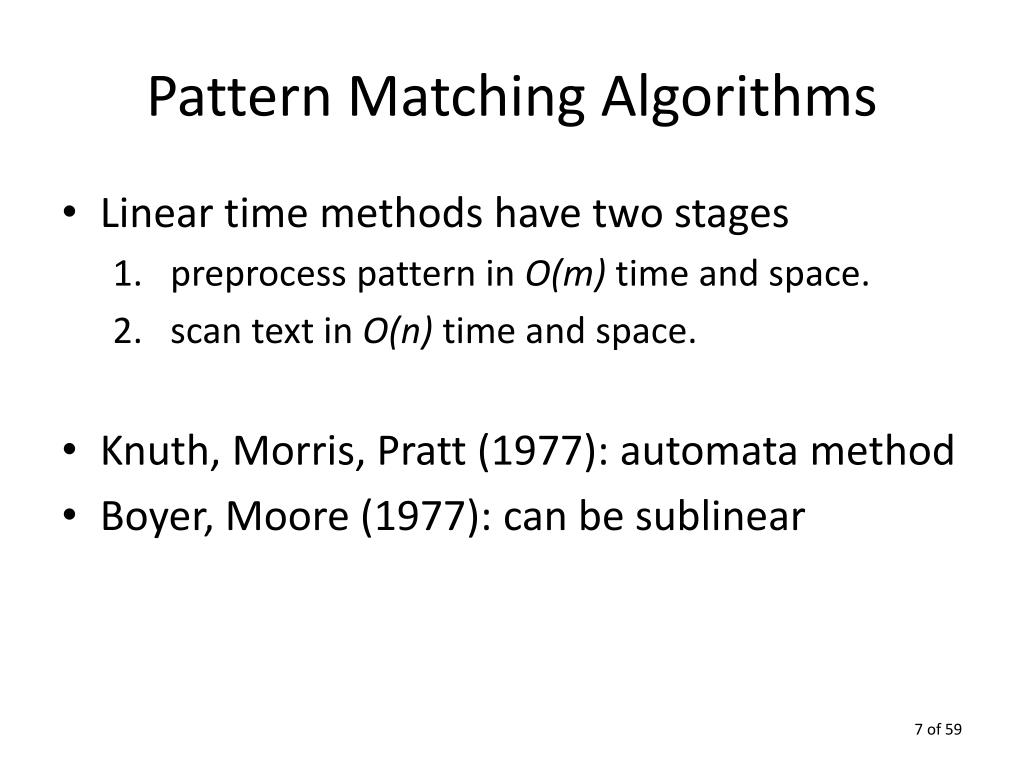 PPT Pattern Matching Algorithms An Overview PowerPoint Presentation ID598621