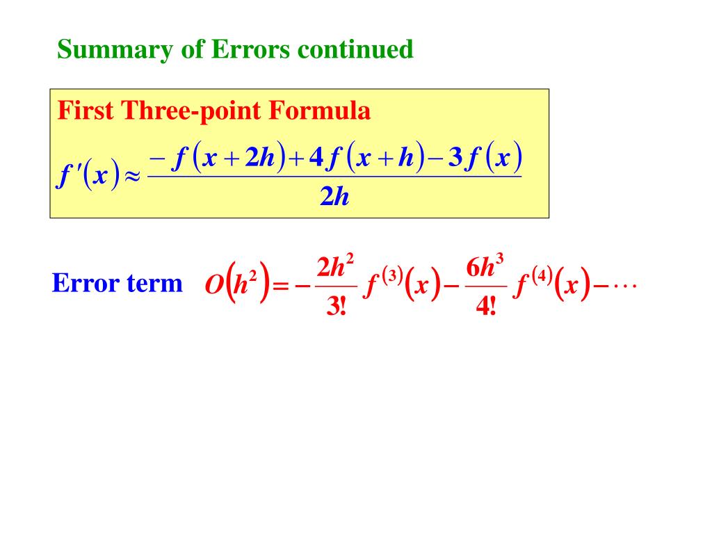 PPT NUMERICAL DIFFERENTIATION PowerPoint Presentation, free download