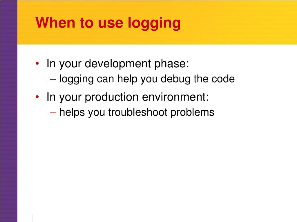 PPT Logging in Java applications PowerPoint Presentation, free