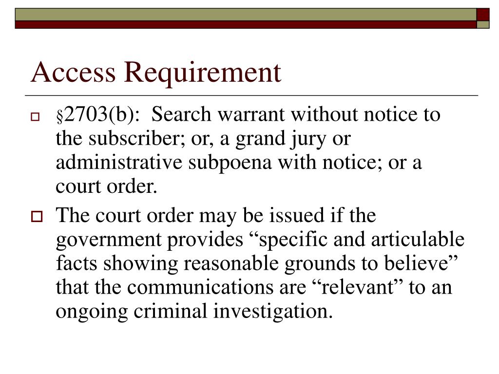 PPT Wiretap Act / Electronic Communications Privacy Act PowerPoint
