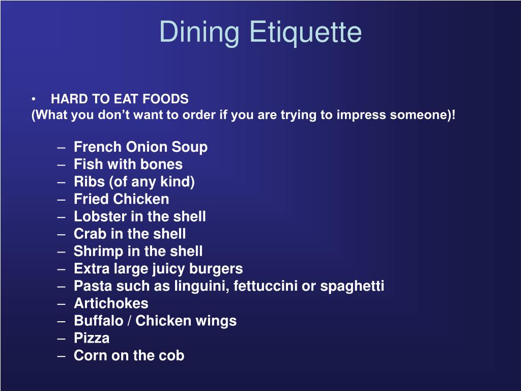 PPT DINING ETIQUETTE is GOOD BUSINESS PowerPoint Presentation, free
