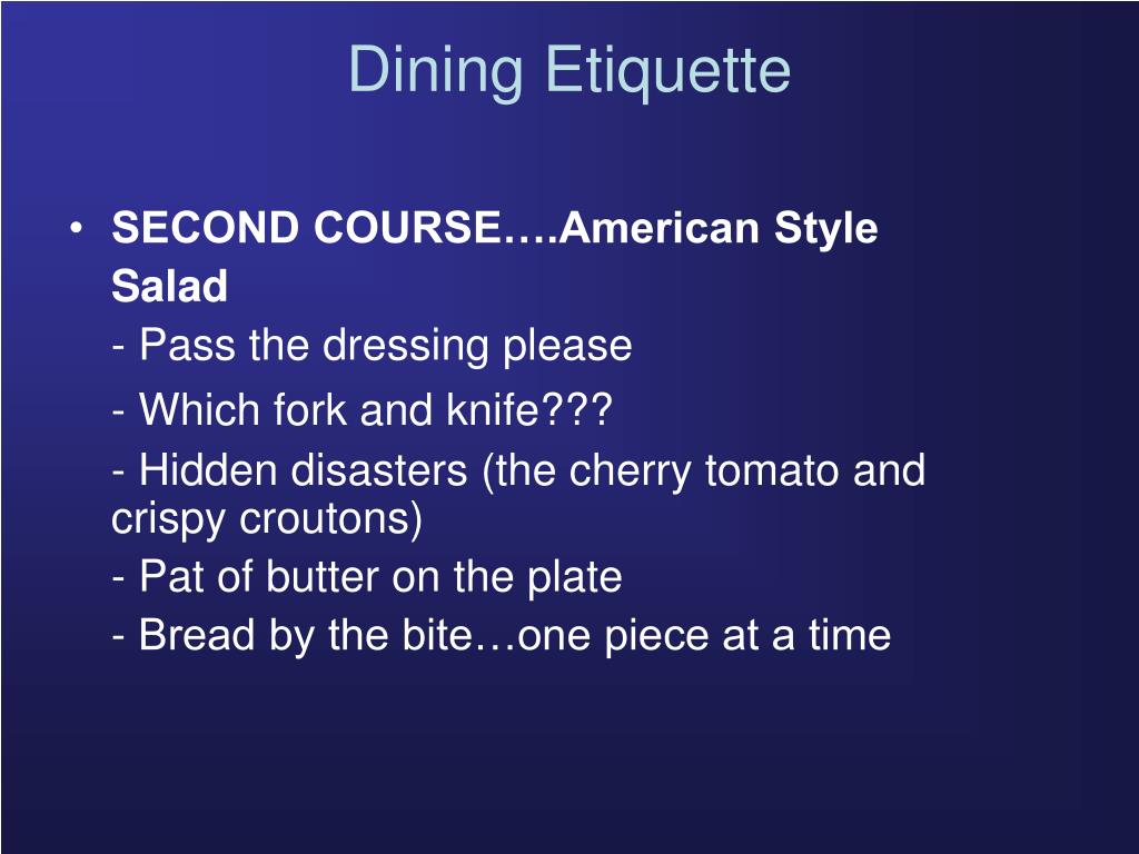PPT DINING ETIQUETTE is GOOD BUSINESS PowerPoint Presentation, free