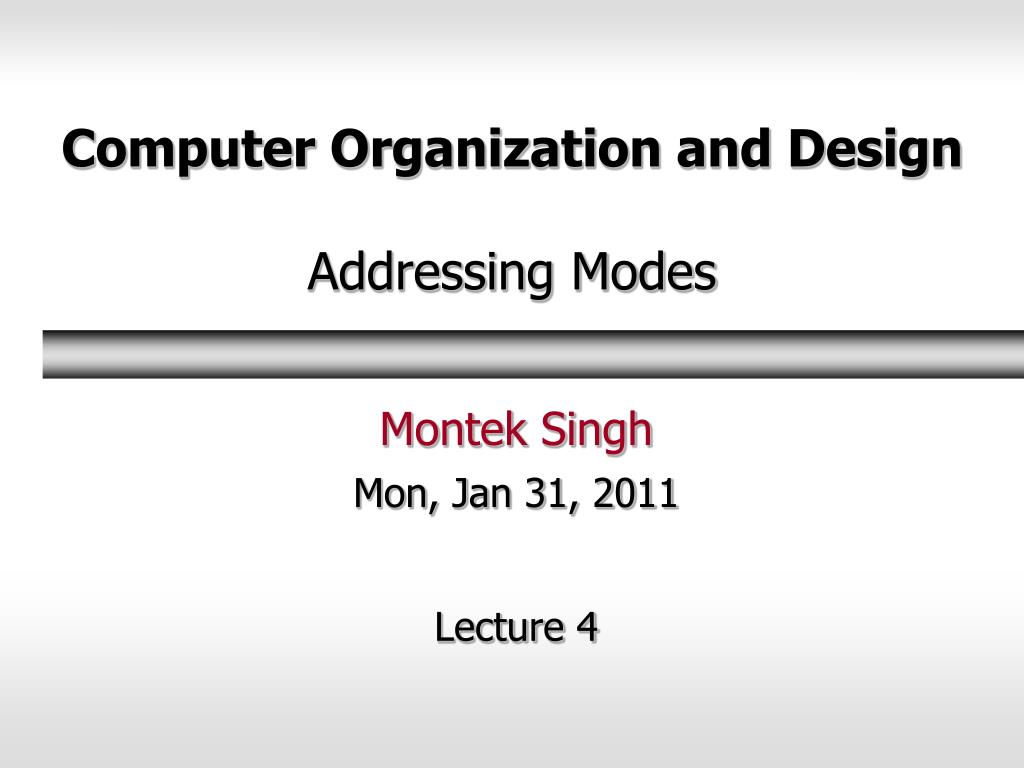 PPT Computer Organization and Design Addressing Modes PowerPoint