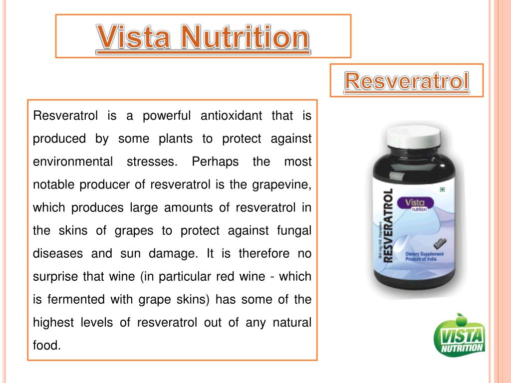 PPT Vista Nutrition Resveratrol PowerPoint Presentation, free