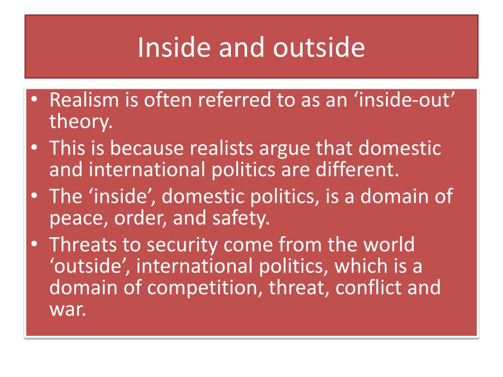 PPT Realist international relations theory PowerPoint Presentation