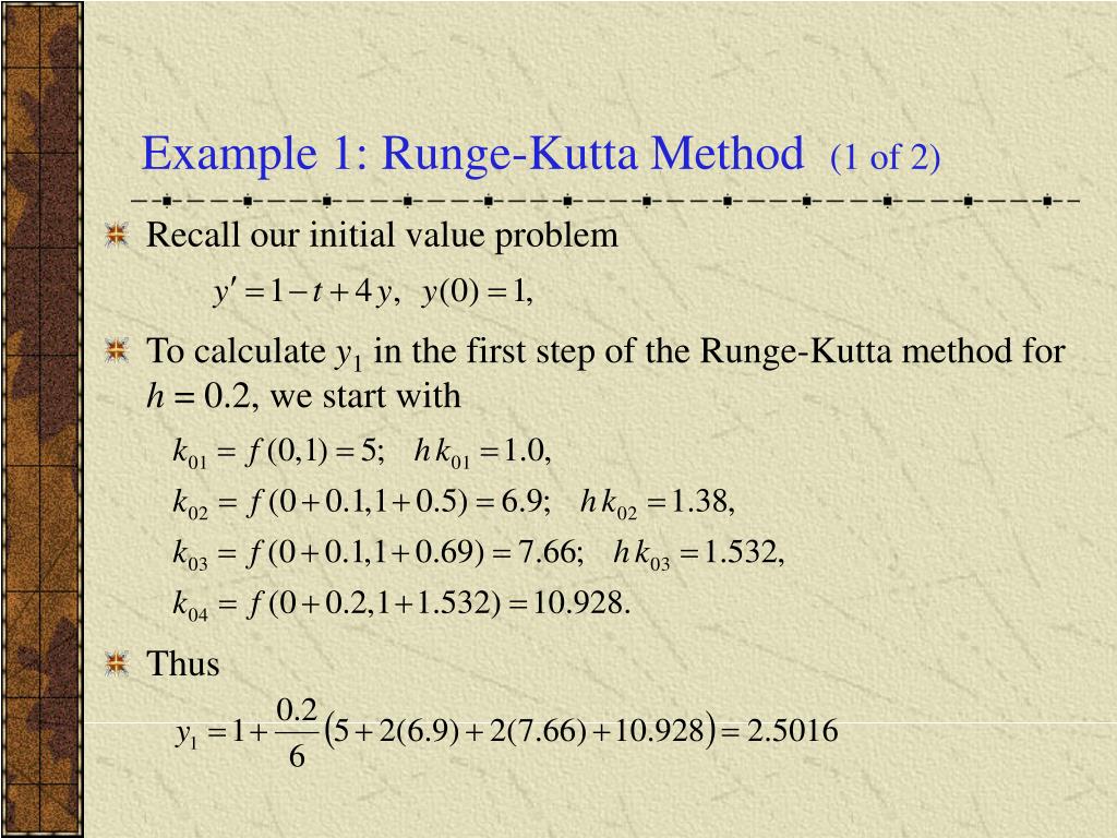 Runge Kutta 4Th Order Example Pdf at Frances Delong blog