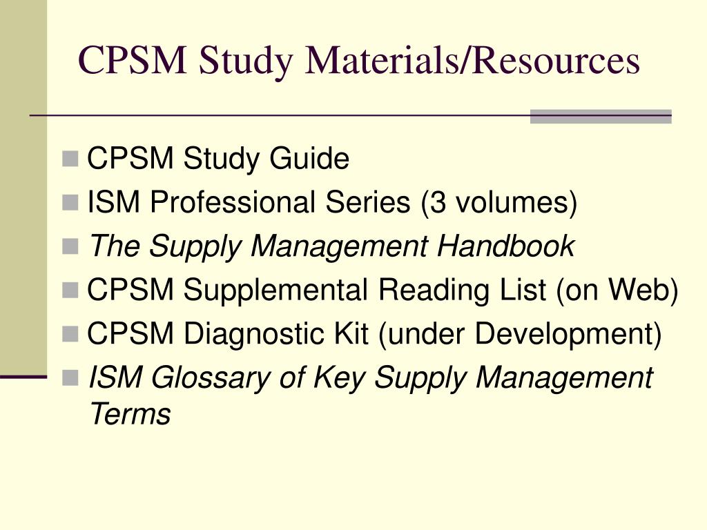 Cpsm Study Guide Exam 3 Leadership In Supply Management.