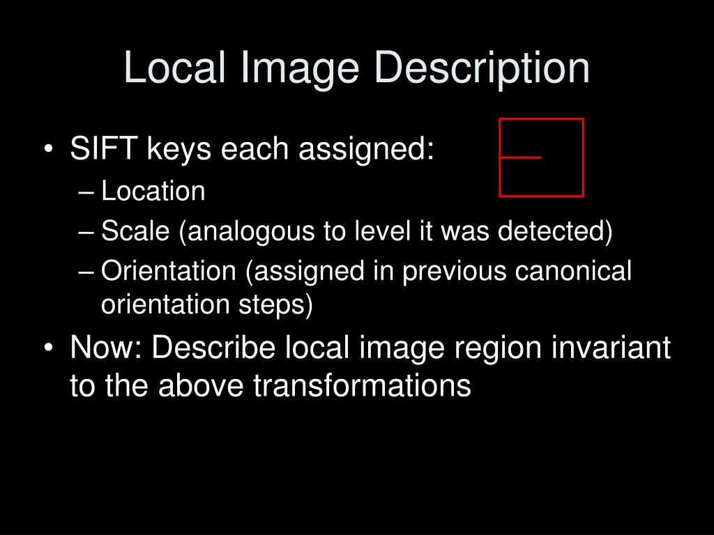PPT Object Recognition from Local ScaleInvariant Features PowerPoint