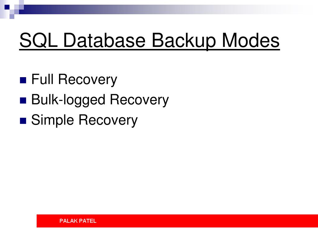 PPT SQL Server 2000 Backup & Recovery PowerPoint Presentation ID623276