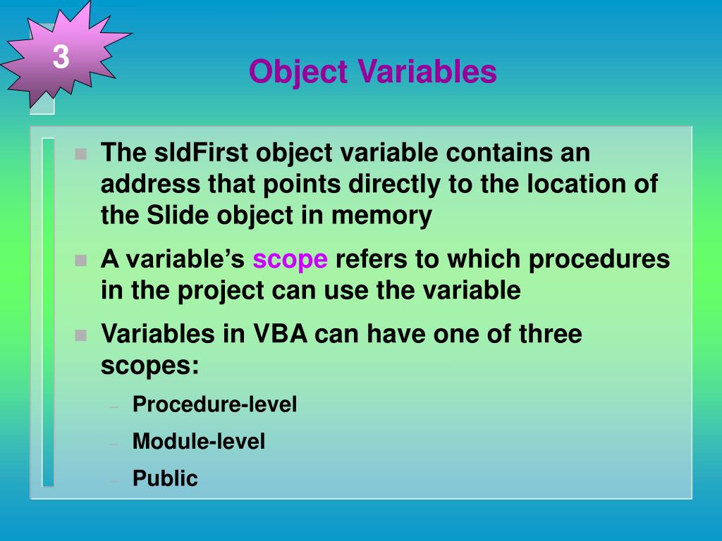 PPT Object Variables PowerPoint Presentation, free download ID624712