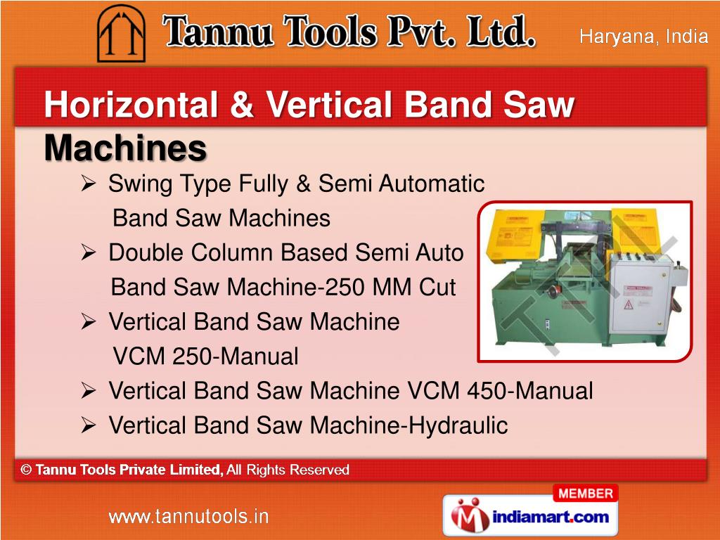 PPT Vertical Band Saw Machine & Special Purpose Machine PowerPoint