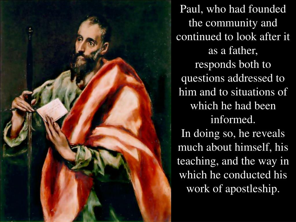 PPT Introduction to THE FIRST LETTER OF PAUL TO THE CORINTHIANS
