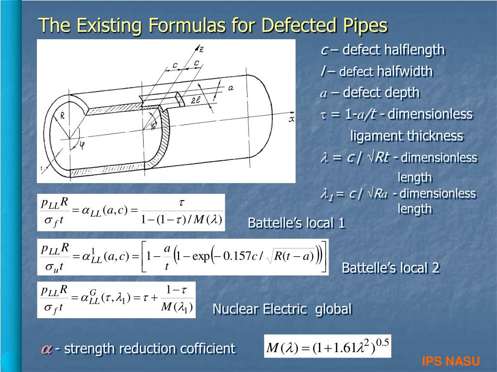 PPT LIMIT LOAD CALCULATION MODEL OF DUCTILE FAILURE OF DEFECTIVE PIPE