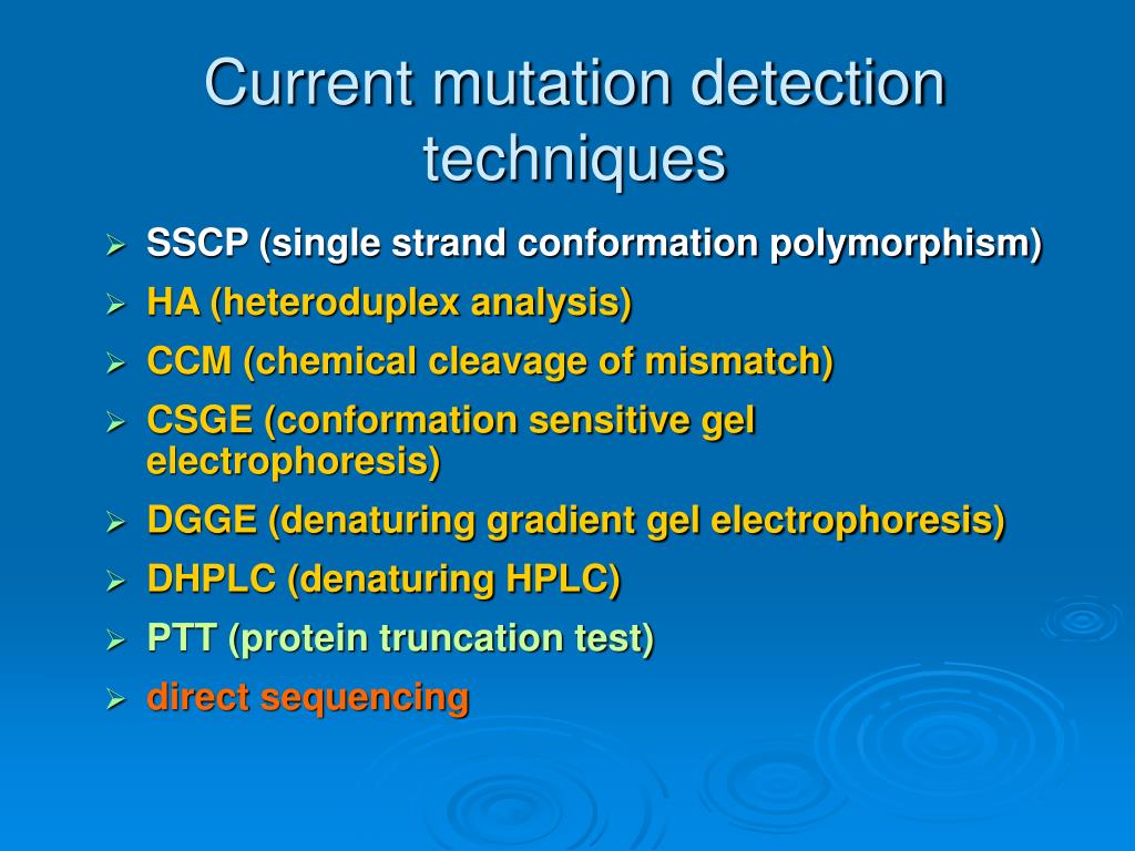PPT Different classes of mutations mutation detection PowerPoint